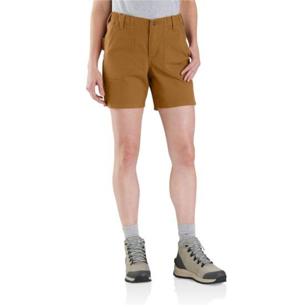 Women's Carhartt Dungaree Shorts 6" Inseam Size 8 Relaxed Fit